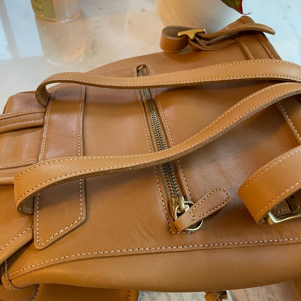 Coach Rare {Vintage} Natural Tan Saddle Leather Backpack - Picture 11 of 11